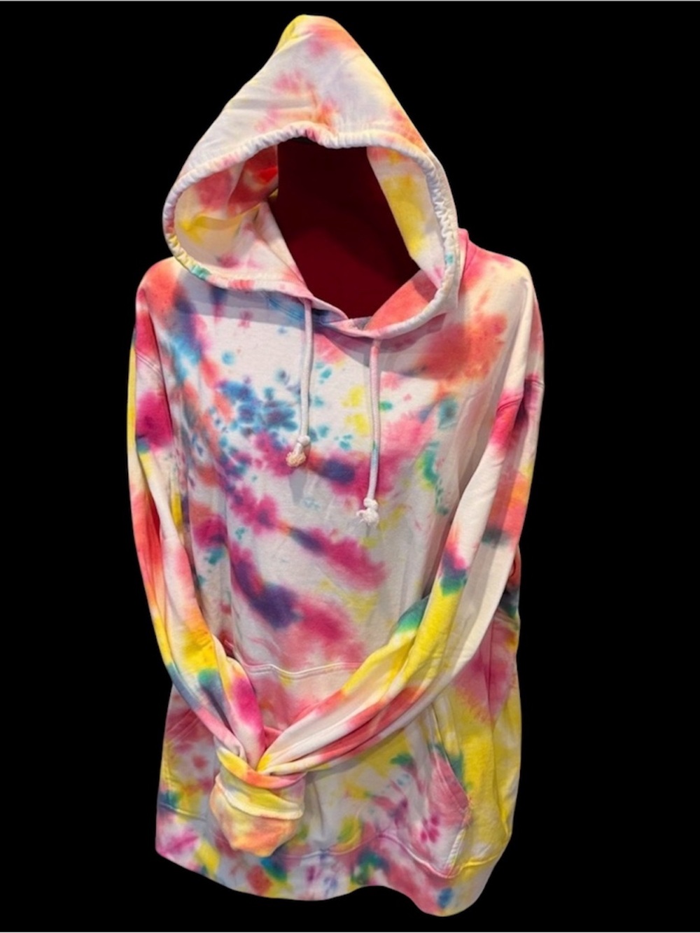 #68. Custom made Colorful custom made Tie-Dye Hoodie. Xl